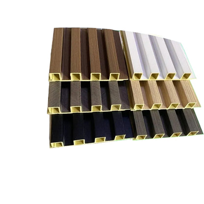 WPC Bamboo & Wood Fiber Wall Panel, TV Background Wall, Popular Grille Panel, Decorative Panel, PVC Great Wall Panel