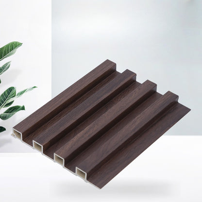 Bamboo-wood fiber 150*17 grille wall panel, indoor Great Wall board wall protection panel, solid wood grille