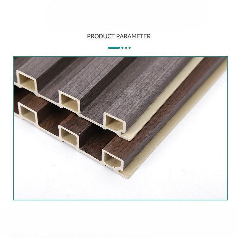 Bamboo-wood fiber 150*17 grille wall panel, indoor Great Wall board wall protection panel, solid wood grille